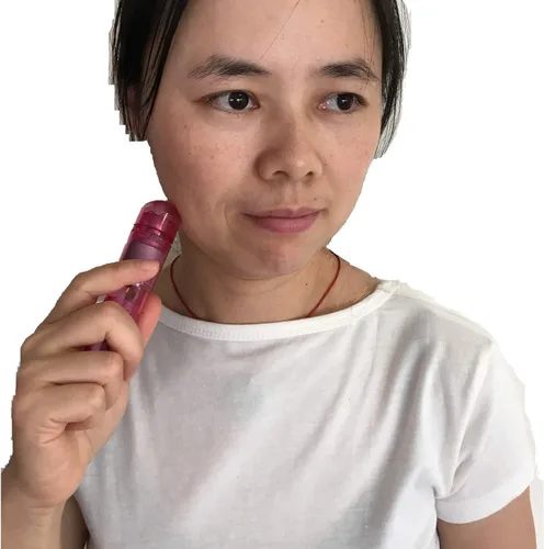 Miniatura 3 de Mini masajeador facial portátil de belleza bolígrafo de viaje para cara, cabeza, cuello, ojos, paquete de 3 unidades, color rosa