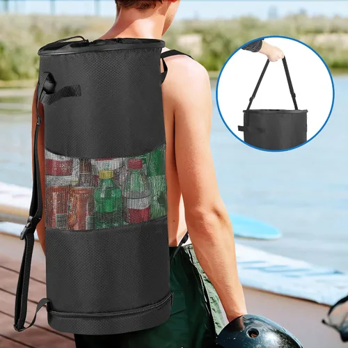 Miniatura 5 de Fasrom Bolsa de basura para barco con cremallera inferior para una fácil eliminación, color negro (solo bolsa vacía, diseño patentado)
