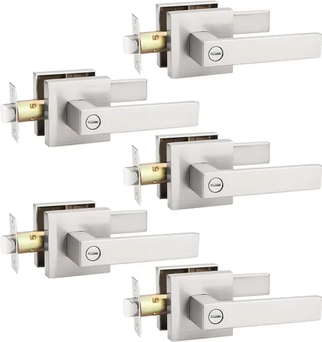 Miniatura 59 de KNOBWELL - Juego de cerradura con 1 picaporte resistente para puertas de una cara, ideal para puertas interiores reversibles, 0.93 libras