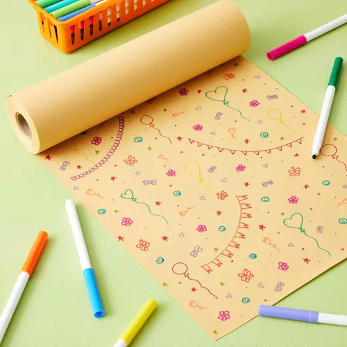 Miniatura 6 de Juvale Rollo de papel para tablón de anuncios, 12 pulgadas x 100 pies, papel de regalo de correo marrón para embalaje y embalaje de cartón