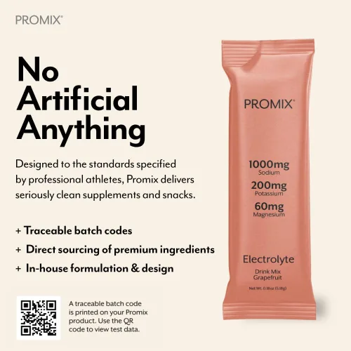 Miniatura 6 de ProMix Nutrition Paquetes de hidratación en polvo de electrolitos Sal rosa del Himalaya, magnesio, potasio, vitamina C Sin azúcar, 30