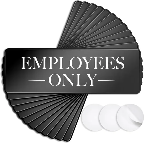 Miniatura 10 de Cartel de "Employees Must Wash Hands", paquete de 3, 3 x 9 pulgadas, perfecto para paredes, puertas o fregaderos en servicio de alimentos, baños