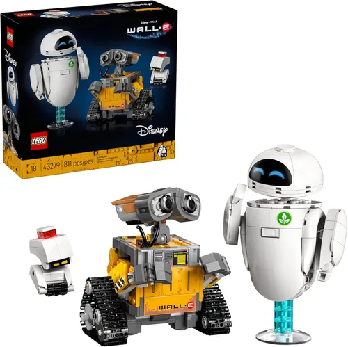 LEGO Disney & Pixar Wall-E & EVE - Juego de construcción para adultos, mayores de 18 años, oficina en casa, estante de libros o decoración de