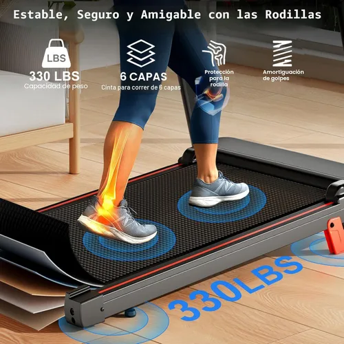 Miniatura 5 de Treadmills for Home 3.0HP Quiet Foldable Treadmill with Incline, Portable Walking Pad with Handle Bar, Walking Pad Treadmill for Running and Jogging