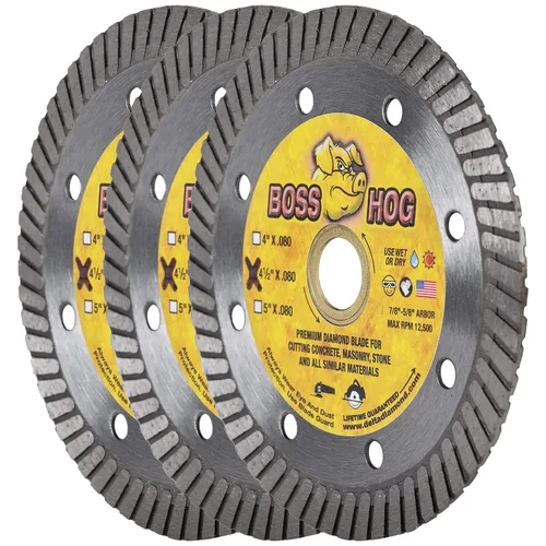 Miniatura 5 de Delta Diamond Boss Hog - Hoja de diamante Turbo de 7 pulgadas para mampostería, ladrillo, bloque, adoquines, hormigón, piedra, corte húmedo y seco