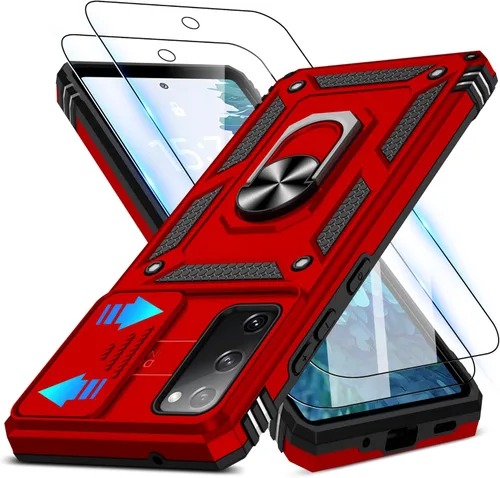Miniatura 66 de ATUMP Funda para OnePlus Nord N200 5G con protector de pantalla HD con cubierta para cámara deslizante, soporte de anillo de rotación de 360°