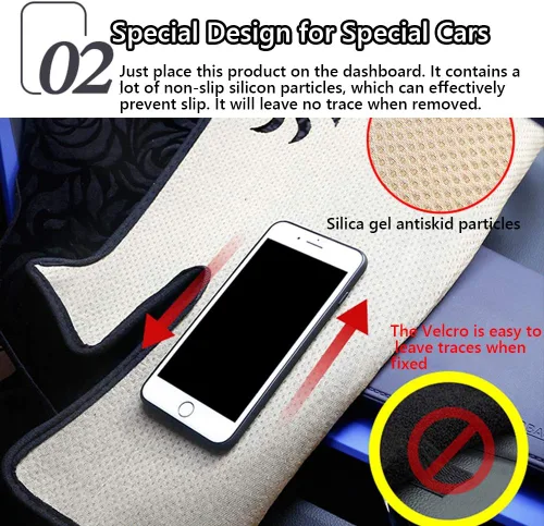 Miniatura 5 de Great-luck Tapete de cubierta para salpicadero, accesorios interiores personalizados, cubiertas para salpicadero, reduce el deslumbramiento, elimina