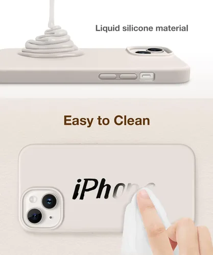 Miniatura 858 de GONEZ Funda de silicona para iPhone 15 Pro Max, compatible con Magsafe, protector de cámara + protector de pantalla, forro de microfibra suave