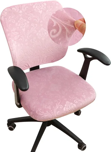 Miniatura 22 de Forcheer - Fundas elásticas para silla de oficina de Jacquard, resistentes al agua, 2 piezas para sillas de escritorio o de la computadora