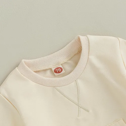 Miniatura 3 de Conjunto de ropa deportiva de manga larga con cuello redondo y pantalones para bebé niño