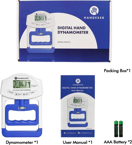 Miniatura 7 de Grip Strength Tester, Digital Hand Dynamometer FDA Registered with Backlit LCD for Grip Strength Testing and Training