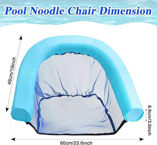 Miniatura 2 de Paquete de 2 sillas flotantes de malla para adultos, silla flotante de piscina, flotadores para accesorios de piscina y juguetes acuáticos