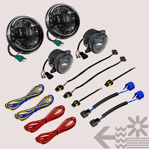 Miniatura 9 de TRUE MODS Faros LED de 7 pulgadas H6024 + luces antiniebla de 4 pulgadas para Jeep Wrangler JK Unlimited JKU Accesorios 2007-2018