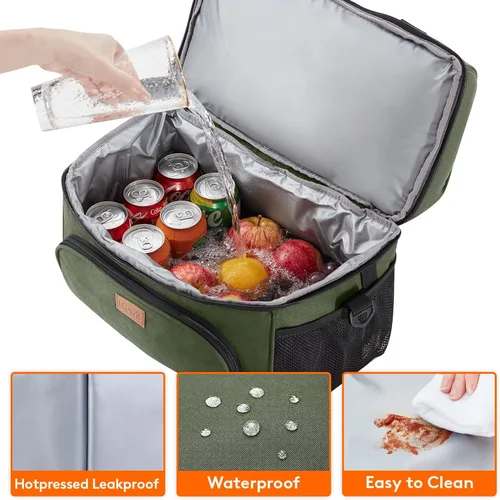 Miniatura 5 de Lifewit - Bolsa térmica aislada, hielera grande impermeable para 32/48 latas, bolsa de hielo portátil ligera de doble capa con lados suaves