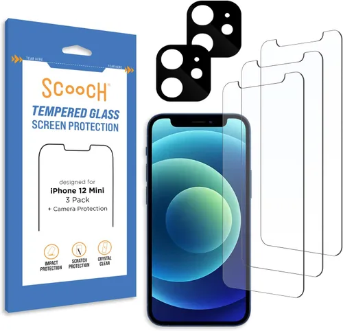 Miniatura 16 de Scooch Protector de pantalla 5 en 1 para iPhone 11 (paquete de 3) con protector de lente de cámara (paquete de 2) vidrio templado 9H de alta