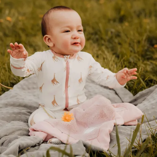 Miniatura 4 de Pijama suave de viscosa de bambú para bebé, cierre de cremallera, 0-24 meses