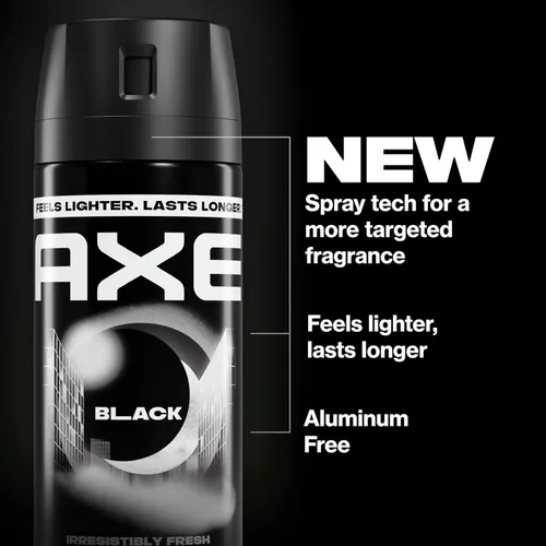 Miniatura 6 de AXE Body Spray 4 unidades, color negro, 48 horas, sin aluminio fresco, 2.9 onzas
