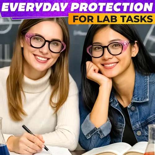 Miniatura 9 de BURIUS Protectores laterales de seguridad para lentes con clip – Se ajustan al 98% de las gafas Protecciones ligeras de laboratorio para 3