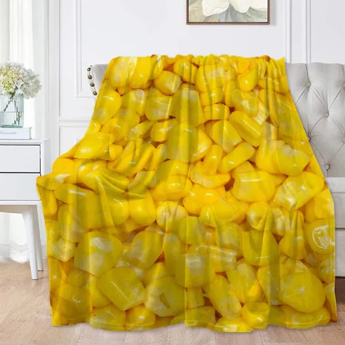 Miniatura 8 de Manta de frijoles horneados 3D para niñas, niños, suave y acogedora manta de vellón divertida para cama, sofá, sillas, para todas las estaciones