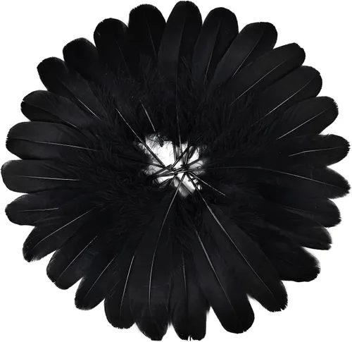 Miniatura 17 de FeelfunFeather 120 piezas de plumas de ganso gris natural de 6-8 Pulgadas 15-20cm, plumas decorativas a granel para manualidades DIY, cosplay