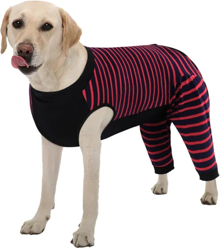 Miniatura 21 de Kuoser Traje de Cirugía para Perro Hembra Esterilización Macho Castración, Manga de Pierna de Perro para Dejar de Lamer Enterizo Suave para Perro