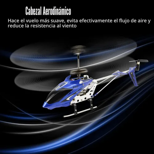 Miniatura 4 de Cheerwing S107/S107G Phantom 3.5 canales, minihelicóptero RC con giroscopio, Azul
