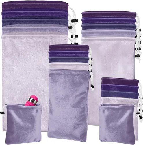 Miniatura 8 de Amylove 20 bolsas de almacenamiento de juguetes para adultos, bolsas de regalo con cordón para cosas ligeras, multiusos, plegable, para el hogar