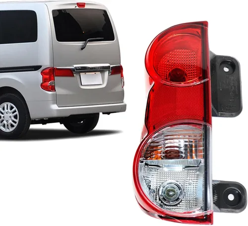 XQSMWF Conjunto de luz trasera izquierda, lente roja transparente con bombillas compatible con Nissan NV200 Taxi 2013-2018# NI2800201 265553LM0A