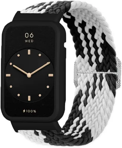 Miniatura 12 de Senter Correa de repuesto de liberación rápida de nailon suave para Huawei Band 7 pro Smart Watch Naranja