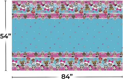 Miniatura 2 de LOL Surprise - Mantel rectangular de plástico multicolor – 54 x 84 pulgadas (1 unidad) Duradero y fácil de limpiar, perfecto para fiestas