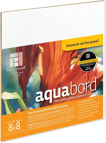 Miniatura 31 de Ampersand Art Supply Aquabord - Panel de pintura de acuarela, superficie altamente absorbente para acuarela, gouache y caseína de 8 x 8 pulgadas