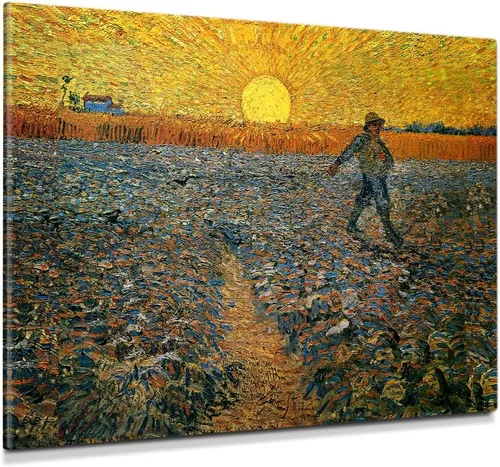 Miniatura 107 de Serie de pinturas de Vincent Van Gogh (favoritos). Reproducción de arte clásico de Van Gogh, impreso en lienzo Noche estrellada