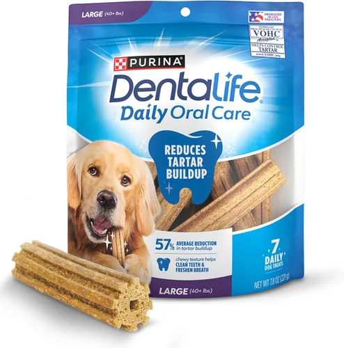 Miniatura 12 de Purina DentaLife - Masticables dentales para perros grandes, hechos en Estados Unidos, para uso diario, bolsa de 18