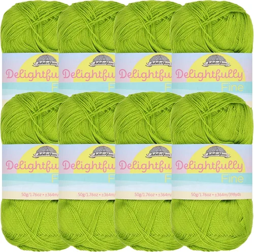 Miniatura 79 de JubileeYarn - Ovillo de hilo deliciosamente fino, 1.76 oz/madeja de rayón de bambú, color rosa polvo, 4 madejas