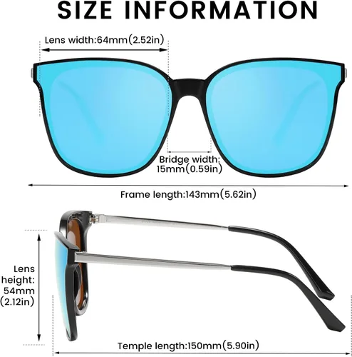 Miniatura 4 de Duco - Lentes de sol redondos vintage para mujeres y hombres con protección UV de moda para la playa