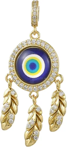 Miniatura 33 de Stiesy 10 dijes de circonita cúbica transparente de Virgen María, chapados en oro de 18 quilates, dije religioso para rosario, collar, joyería, Flor