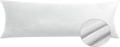 Miniatura 26 de Paquete de 2 fundas de almohada King de terciopelo con cremallera, súper suaves y acogedoras, fundas de almohada de franela difusa de lujo con Gris