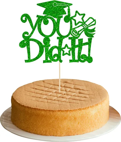 Miniatura 21 de 1 pieza de decoración de pastel de graduación 2023 con purpurina de felicitaciones 2023 para pastel de graduación 2023 temática de graduación