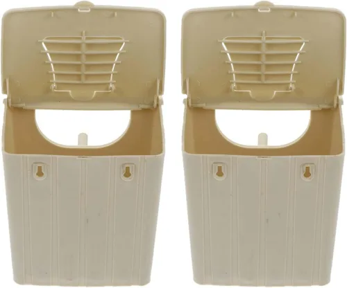 STOBOK Caja nido de pájaros de plástico, 2 unidades, caja de cría de loros, caja de cría de pájaros, caja de jaula para periquitos y cacatúas, 5.1 x