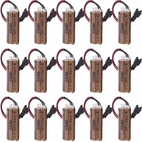 YICUAA - Batería Fuji CR8-LHC de 3 V, batería de litio de repuesto de 2600 mAh para TOTO CR8-LHC TH559EDV410R (no recargable), 15 unidades