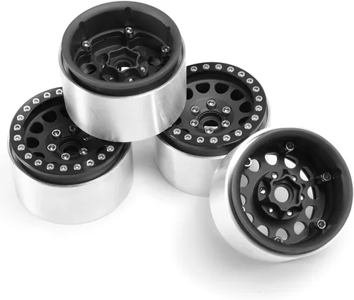 Miniatura 5 de RCLions Aluminio 1.9 Beadlock Ruedas Llantas 1.378 in para Axial SCX10 SCX10-II TRX4 Redcat Gen8 Gen7 1/10 Crawler Car Upgrade Parts
