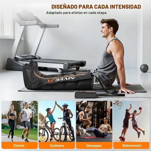 Miniatura 6 de JZBRAIN Botas de compresión de aire Masajeador de piernas: recuperación secuencial de piernas completas con calor, 6 modos y 11 intensidades