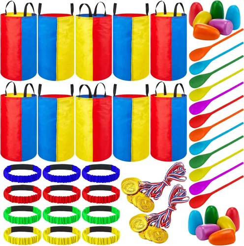 Yunsailing 40 Pieces Potato Sack Race Bags Large Bags Lawn Outdoor Games Party Games for Kids School Adults Family Backyard Party Birthday Outside