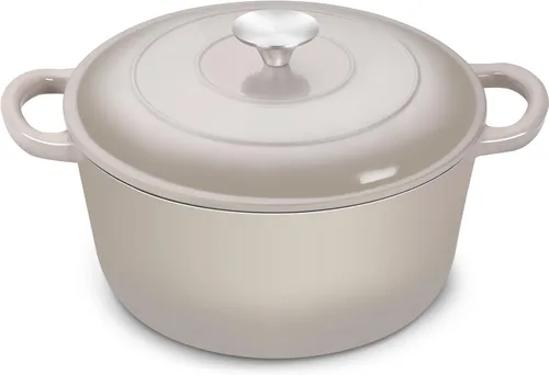 Miniatura 20 de TeamFar 6QT Horno Holandés con Tapa, Olla de Cocina de Hierro Fundido Esmaltada Antiadherente para Guisar, Hornear, Brasear, Apto para Varias Azul