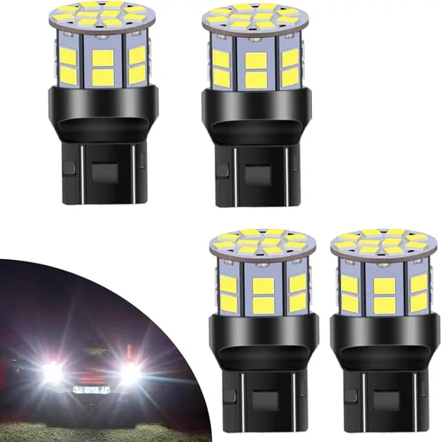 Miniatura 10 de 1156 Foco LED ámbar 12V-24V superbrillante 7506 1141 BA15S P21W 1003 foco LED para luces intermitentes de señal, luces traseras de freno, luces