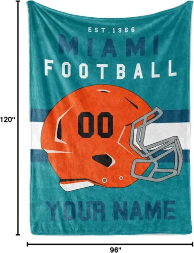 Miniatura 181 de Manta personalizada para fanáticos del fútbol americano – Se envía al día siguiente – Hecha en Estados Unidos – Manta de vellón personalizada