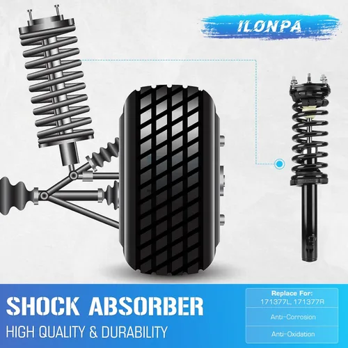 Miniatura 6 de Amortiguadores delanteros izquierdo y derecho con resortes helicoidales para Jeep Commander 2006-2010, Jeep Grand Cherokee 2005-2010 Reemplazo