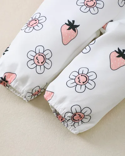 Miniatura 47 de Renotemy Conjunto de ropa para bebé recién nacida, mameluco con volantes, pantalones florales, lindo conjunto de ropa para bebé niña
