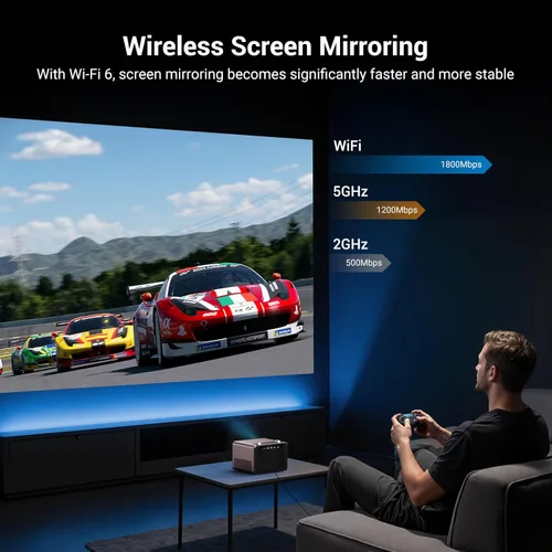 Miniatura 9 de Proyector inteligente Full HD de 2000 lúmenes ANSI, aplicación de transmisión integrada, proyector de películas HAPPRUN Native 1080P con enfoque