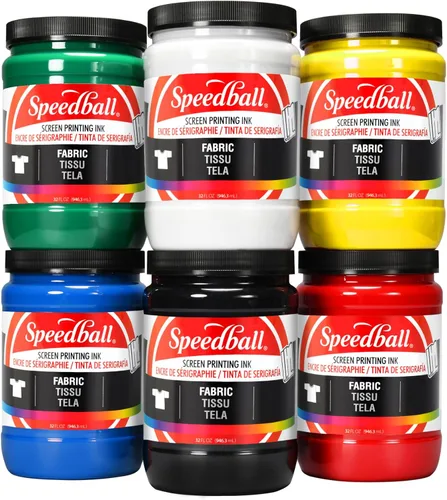 Miniatura 13 de Speedball Tinta de impresión de pantalla de tela, 8 onzas, color negro para impresión de camisetas y serigrafía